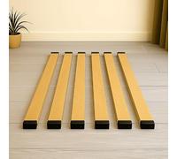 Coreme Lot 6 Lattes + 12 Embouts à Clipser - 6 Lattes 900 x 53 mm + 12 Embouts - Multiplis Hêtre, Kit Réparation Lit, Compatible Sommier, Clic-Clac et BZ