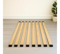 Coreme Lot 8 Lattes + 16 Embouts à Clipser - 8 Lattes de 660 x 53 mm + 16 Embouts - Multiplis Hêtre, Kit Réparation Lit, Compatible Sommier, Clic-Clac et BZ