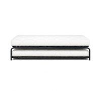 Coreme Pack Sommier Gigogne + Matelas 38kg - 14 cm - 190 x 90 - Lit Gigogne 2 Couchages Modulable, Confort Medium/Ferme, Gain de Place, Usage Quotidien