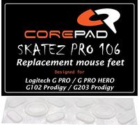 Corepad Skatez Pro 106 Pieds de Souris de Remplacement Compatible avec Logitech G Pro / G102 Prodigy / G203 Prodigy