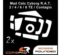 Corepad Skatez Pro 148 Pieds de Souris de Remplacement Compatible avec Mad CATZ Cyborg R.A.T. Rat 2/4 / 6/8 Te/Contagio
