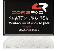 Corepad Skatez Pro 186 Pieds de Souris de Remplacement Compatible avec SteelSeries Rival 3