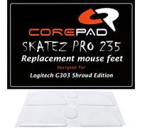 Corepad Skatez Pro 235 Pieds de Souris de Remplacement Compatibles avec Logitech G303 Shroud Edition