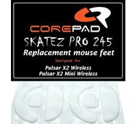 Corepad Skatez Pro 245 Pieds de Souris de Remplacement Compatibles avec Pulsar X2 & X2 Mini/Pulsar X2V2 & X2V2 Mini/Pulsar X2A & X2A Mini/Pulsar X2H & X2H Mini