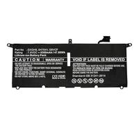 CoreParts Laptop Battery, 48Wh Li-Pol 7.6V 6300mAh, Black, DXGH8, DXGH8 (7.6V 6300mAh, Black, DXGH8 for Dell XPS 13 2018, XPS 13 9370, XPS 13 9370 FHD i5, XPS 13-9370-D1605G)