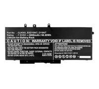 CoreParts Laptop Battery, 62.3Wh Li-Pol 7.6V 8200mAh, GD1JP for Dell, GD1JP (7.6V 8200mAh, GD1JP for Dell Latitude 14 5491 15 5591 5280 5290 5480 5490 5495 5580 5590, Precision 3520)