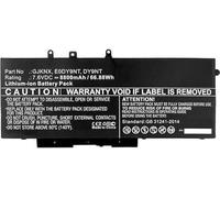 CoreParts Laptop Battery, 62.3Wh Li-Pol 7.6V 8200mAh, GJKNX for Dell, GJKNX (7.6V 8200mAh, GJKNX for Dell Latitude 14 5491 15 5591 5280 5290 5480 5490 5495 5580 5590, Precision 3520)