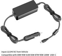 CoreParts MBXUSBC-DC0004 Alimentation & Convertisseur de tension Noir (TYPE C CAR ADAPTER)