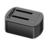 CoreParts USB3.0 Dual Bay HDD Clone Docking Station with RGB, W128445317 (Docking Station with RGB Gaming Design)