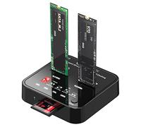 CoreParts USB3.2 Type-C (10Gbps) M.2 SATA/NVMe SSD Clone Docking CLONER (SATA/NVMe SSD Clone Docking with SD Express Card Reader - Box Includes USB-C Cable, Power Supply and User)