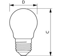 Corepro Led Lustre E27 Boule Filament Claire 4.3w 470lm - - Philips