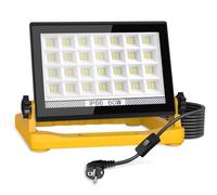 CORESLUX Projecteur LED de Chantier 60W, Lampe de Travail 6000K 3 Modes, Étanche IP66, Avec Prise et Cordon de 4M, Portable Pour Garage, Atelier