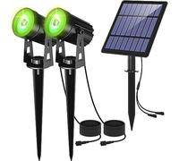 CORESLUX Spot Solaire Extérieur IP65 - Lampe Décorative Puissante pour Jardin, Arbres, Chemins, Pelouses, Terrasses (Vert)
