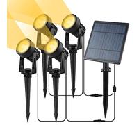 CORESLUX Spot Solaire Extérieur IP65, Lampe Solaire Décorative Puissante pour Jardin, Arbres, Chemins, Pelouses, Terrasses (Jaune)