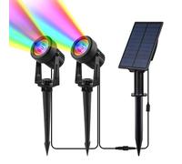 CORESLUX Spots solaires d'extérieur RVB à changement de couleur - IP65 - Étanche - Éclairage décoratif pour cour, pelouse, chemin 2 en 1