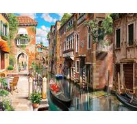 CORFOTO 1.5x1.2m Italie Venise Toile de Fond Canal Gondoles Rivière Italienne Eau Ville Rues Photographie Fond Enfants Adultes Thème Italien Fête Mariage Photo Studio Accessoires