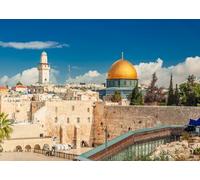 CORFOTO 1.5x1m Jérusalem Le Mur Occidental Toile de Fond Vieille Ville de Jérusalem Toile de Fond Le Dôme d'or Mosquée Judaïsme Mur des Lamentations Ruines Fond Israël Paysage Urbain Toile de Fond
