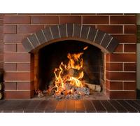 CORFOTO 1.5x1m Toile de Fond de cheminée Rustique Cheminée en Brique Feu Flamboyant Bois flamboyants Arrière-Plan de Photographie de cheminée chaleureuse Toile de Fond de Photo de cheminée de Noël