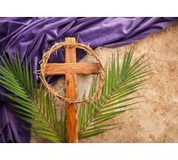 CORFOTO 1.5x1m Toile de Fond de la Croix du carême, Semaine Sainte, Vendredi Saint, arrière-Plan de la Photographie, Jésus, Que Dieu Vous bénisse, décorations d'événements Religieux
