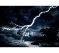 CORFOTO 1.5x1m Toile de Fond éclair Orage Nuit Ciel Sombre Nuageux pour décorations de fête photomaton Shoot Studio Accessoires