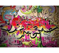 CORFOTO 1.8x1.2m Décor Mural coloré de Graffiti Urbain, idéal pour Les séances Photo de Jeunes branchés,Les événements Hip-hop,Les soirées à thème Graffiti,Les Portraits de Mode et la décoration