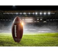 CORFOTO 1.8x1.2m Fond de Terrain de Rugby américain - Thème Football américain - Décorations pour Anniversaire, Baby Shower ou fête prénatale - Bannière