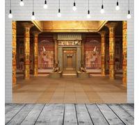 CORFOTO 10x8ft Toile de Fond en Tissu égyptien pour Photographie, Totem Antique, Palais d'Horus, Impressions d'art Africain, Fond d'image pour Enfants et Adultes, décorations de fête d'anniversaire
