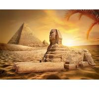 CORFOTO 2.1x1.5m Arrière-Plan des Pyramides Toile de Fond du Grand Sphinx Toile de Fond des Pyramides de l'Égypte Ancienne Scène des Pyramides du désert Fournitures de fête en Égypte Séance Photo