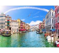 CORFOTO 2.1x1.5m Toile de Fond du Paysage du Grand Canal de Venise en Italie Arrière-Plan de Photographie en Italie Décoration de fête Italienne Toile de Fond à thème Italien Photomaton