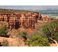 CORFOTO 2.5x1.8m Colorado National Monument Valley Toile de Fond Formations rocheuses Rouges Monolithes Canyon Falaise Arrière-Plan USA Parc National Randonnée en Plein air Fête Portrait Photomaton