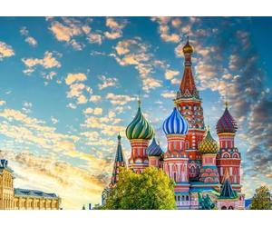 CORFOTO 2.5x1.8m Toile de Fond de la cathédrale Saint-Basile de Russie,Point de repère de la Place Rouge de Moscou,Fond de Photo de la cathédrale médiévale de Russie,Fond de Photo du Matin de Moscou