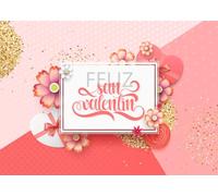 CORFOTO 3x2.5m Fond Photo Floral pour la Saint-Valentin - Toile de Fond légère et résistante en Tissu, idéale pour Les Portraits de Couple, Les événements de la Saint-Valentin et Les photomatons