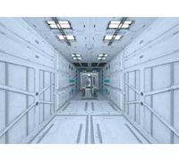 CORFOTO 3x2m Toile de Fond de la Station Spatiale Arrière-Plan de Photographie d'intérieur de la Station Spatiale futuriste Arrière-Plan de Photographie de Vaisseau Spatial de Science-Fiction