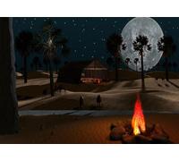 CORFOTO 5.2x3m Toile de Fond de crèche de rêve Toile de Fond de Nuit Occidentale Chameaux Ciel étoilé Pleine Lune Feu Tente Arabe Noël Église Événement Décoration de fête médiévale
