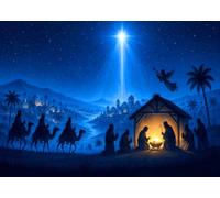 CORFOTO 5x3FT (1.5x1m) Silhouette des Rois Mages Fond Photographique