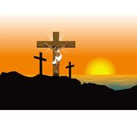 CORFOTO 6x3m Fond en Tissu avec Croix chrétienne, thème Religieux, pour photomaton Lors de fêtes de Pâques, cérémonies chrétiennes et commémorations religieuses