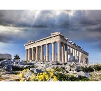 CORFOTO 7x5ft Acropole Ancienne Ruine Site Toile de Fond Temple Grec Photo Toile de Fond Grèce Landmark Bâtiment Photographie Fond Célèbre Palais Voyage Portrait
