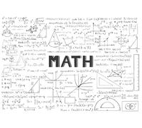 CORFOTO Tissu 3.5x2.5m Fond Équations Mathématiques Algèbre Géométrie Calcul Formules Tableau Thème Éducation Arrière-Plan Photographique pour Fête Apprentissage Scolaire Accessoires Photo