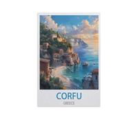 Corfou, Grèce,Puzzle 1000 Pièces Adultes,Jigsaw Puzzle DIY Jouets Enfants Cadeaux Accueil Décors Jouets Jeux Amusants Grand Cadeau Éducatif pour Enfants Impossible Puzzle(75x50cm)-GA74
