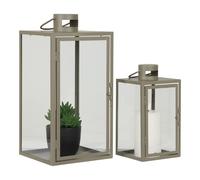 Corfu lampe lanterne lot de 2 vert.