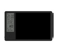 Corghd Calendrier de bureau électronique multifonction avec écran LCD, tableau mémo de bureau, calendrier d'ornement de bureau, noir facile à utiliser