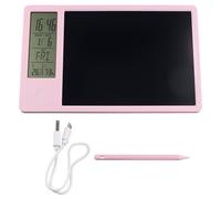 Corghd Calendrier de bureau électronique multifonctionnel LCD tableau d'écriture manuscrite avec réveil, humidité, température, tableau de message LCD, C