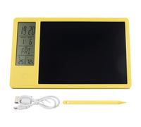 Corghd Calendrier de bureau électronique multifonctionnel LCD tableau d'écriture manuscrite avec réveil, humidité, température, tableau de message LCD, B