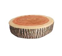 Corghd Coussin décoratif en forme de tranche de bois - Coussin de sol doux imprimé - Ginkgo