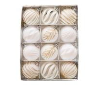 Corghd Lot de 12 boules de Noël décoratives de 6 cm pour sapin de Noël, décoration de mariage, décoration d'arbre de Noël, boule à suspendre D