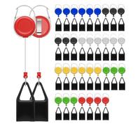Corghd Lot de 36 porte-briquets rétractables avec clip porte-clés Couleurs assorties