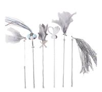 Corghd Lot de 6 pour chat - Bâton de taquinerie pour chat - mord - Clochette - Jouet pour chat