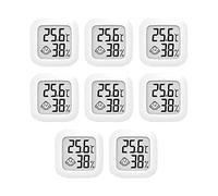 Corghd Lot de 8 mini thermomètres hygromètres numériques LCD pour intérieur et température , jauge de capteur d'humidité