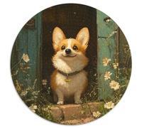 Corgi 1000 Pièces Puzzle Rond Animauxs Pets Cute Adultes Et Enfants Cadeau Original Inspirations Voyage Célébrités Réduction du Stress 1000pcs (67.5x67.5cm)