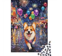 Corgi 1000 Pièces Puzzles pour Adultes,Rue de Ville View Un Jeu De Dexérité Très Difficile Puzzle en Bois Jeu ÉduChatif avec des Défis Un Jeu Cadeau Original 1000pcs (75x50cm)